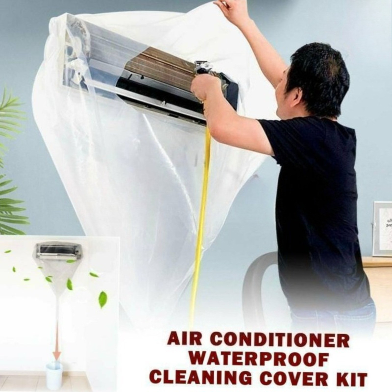 Dust Washing Clean Cover Waterproof Protector Bag Home Air Conditioner Cleaning gallery