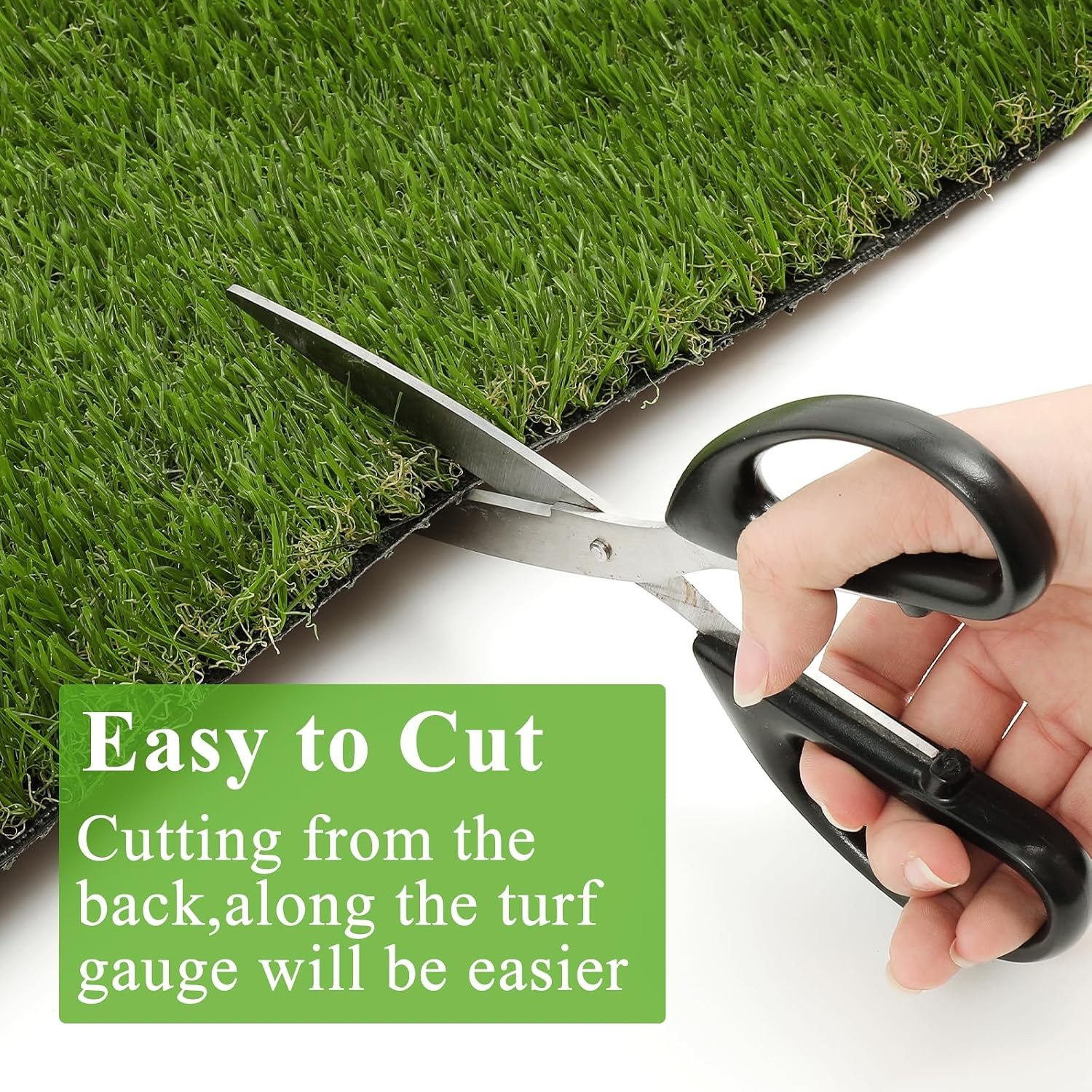 Artificial Grass Turf Rug 3'x5' Fake Grass Mat with Drainage Holes Outdoor gallery