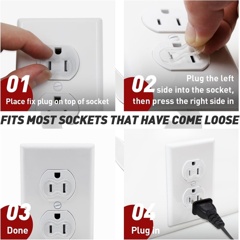 Durable 15-Pack Loose Outlet Fix Plug – Ensures Safe Power Connections, 110V gallery