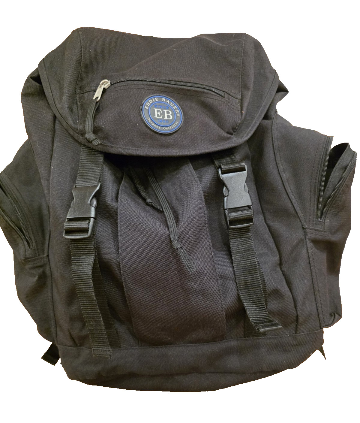 Eddie Bauer BACKPACK Large BLACK Multi Compartment  EXCELLENT Condition 2