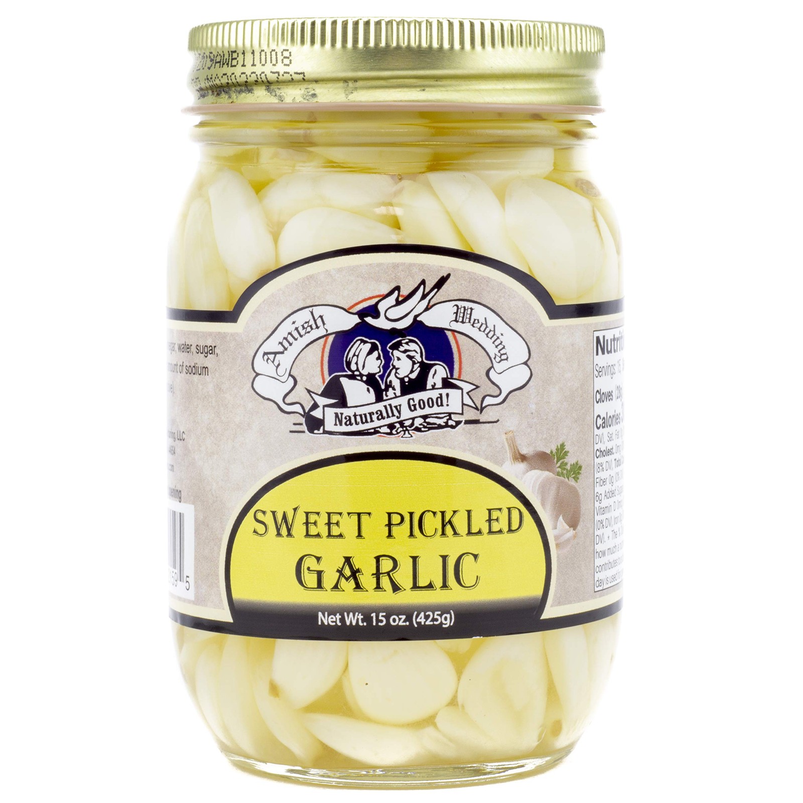 Amish Wedding All-Natural Sweet Pickled Garlic 15 Ounces 15 Ounce (Pack of 2) gallery