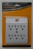 6 Outlet Wall Tap Grounding Adapter UL 15A 125V 60Hz 1875W Max Power Strip gallery