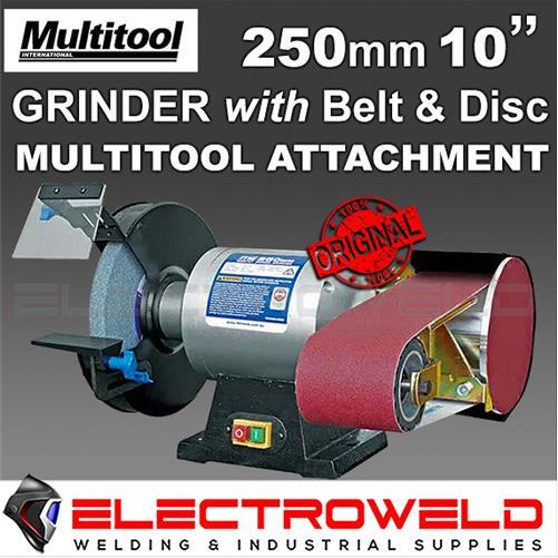 MULTITOOL 10" 250mm Bench Grinder TM400-250 + Linishing Belt Linisher ITM PO364