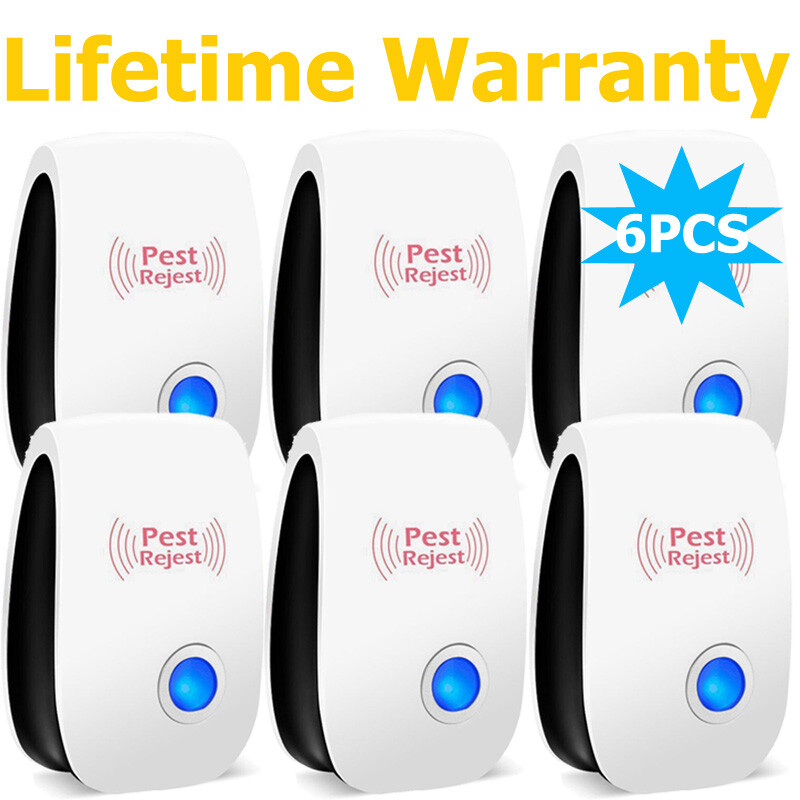 6 Pack Ultrasonic Plug In Pest Repeller Deter Mouse/Mice/Rat/Insect Repellent~US gallery