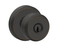 SCHLAGE Bowery Keyed Entry Door Knob with Greyson Trim F51A BWE GSN