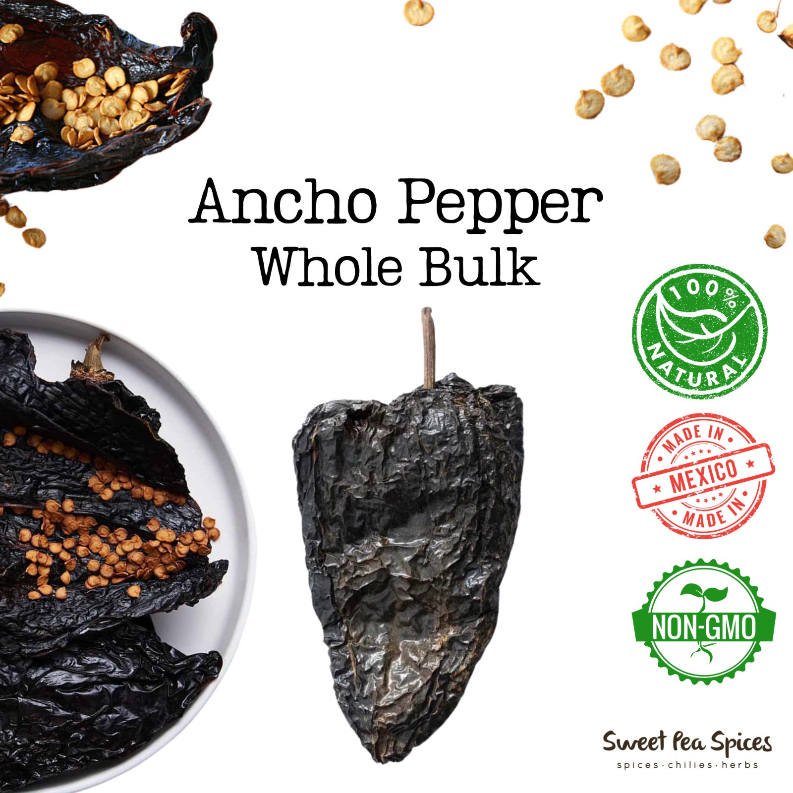 Ancho Chile Dried 8oz - Dried Ancho Pepper - Chile de Ancho - Tamales, Menudo gallery