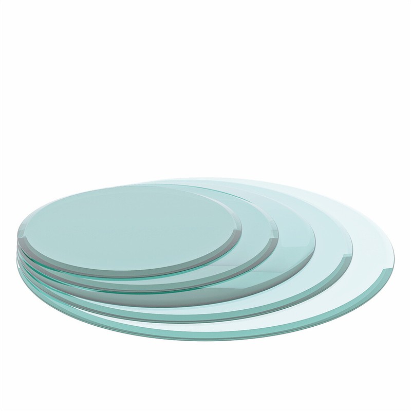 30" Round Tempered Glass Table Top, 2/5" Thick, Beveled Polished Edge gallery