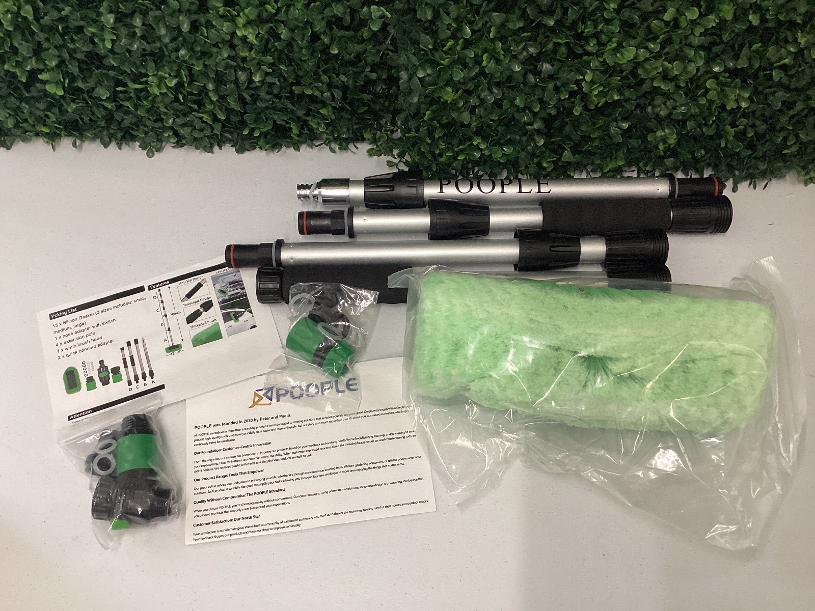 POOPLE Car Wash Brush Kit with Extension Pole gallery