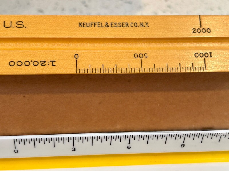 12 Triangular Scale Architect Engineers Ruler Lot Wood, Metal, Plastic -Keuffel gallery