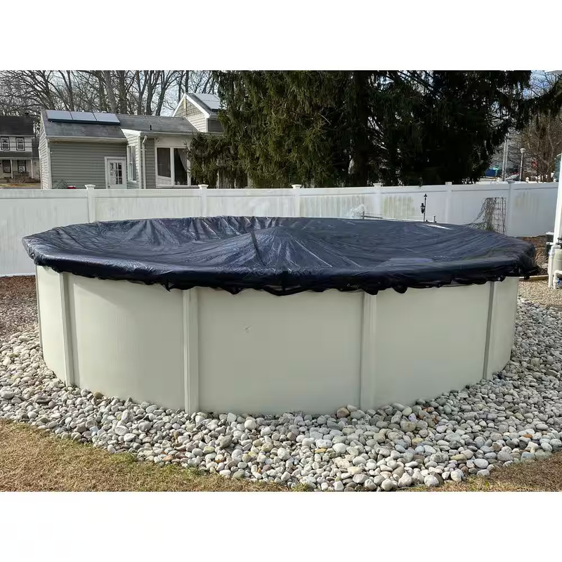 10 Ft. round Pool Winter Leaf Net Cover for Above-Ground Pools gallery