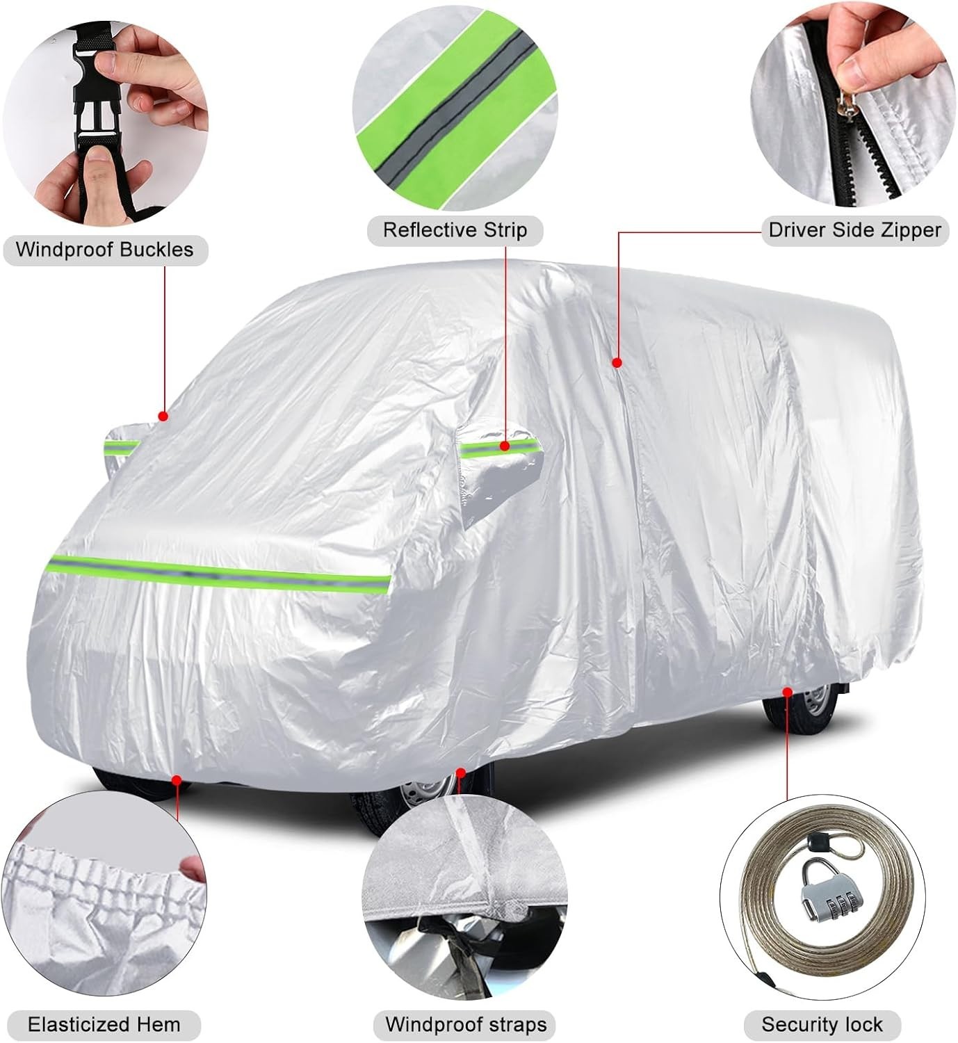 Waterproof Class B RV High Top Van Cover for up to 24ft 2002-2023 SPRINTER VAN gallery
