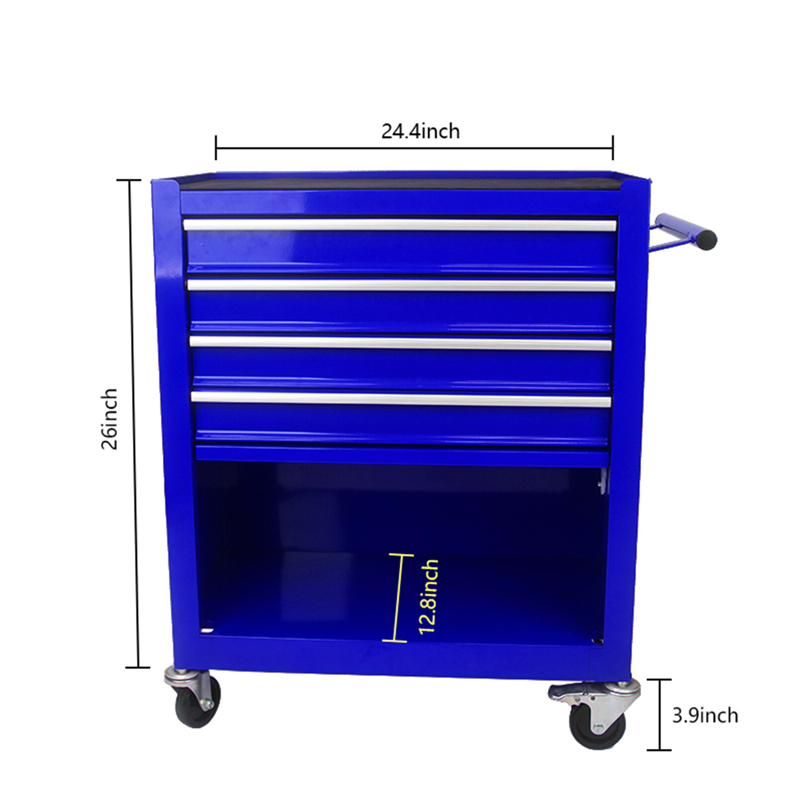 4 Drawers Rolling Tool Box Cart Chest Tool Garage Storage Cabinet with Wheels US gallery