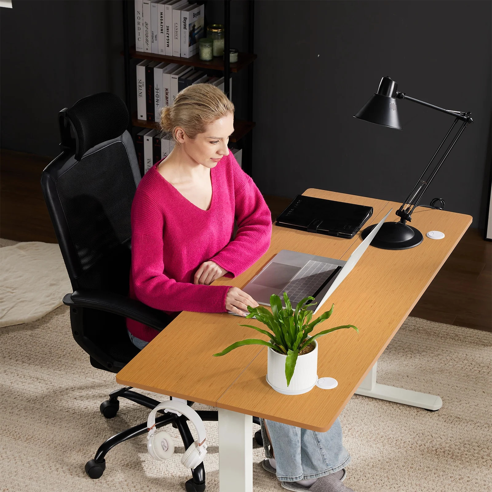 CONCETTA Electric Standing Desk, 55''x24'' Height Adjustable Desk, Home Office D gallery