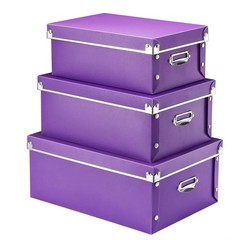 Storage , Decorative Storage Bins with Lid,3 in 1 Set,Press-Stud Fastening,Mo…