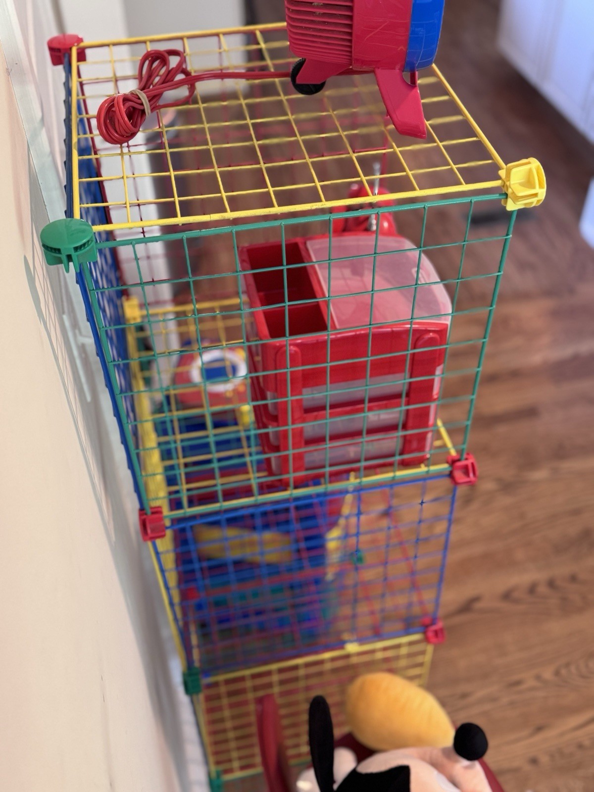 Vintage Primary Color Nostalgic Wire Mesh Storage Cube Towel Shelf Y2K Kidcore gallery