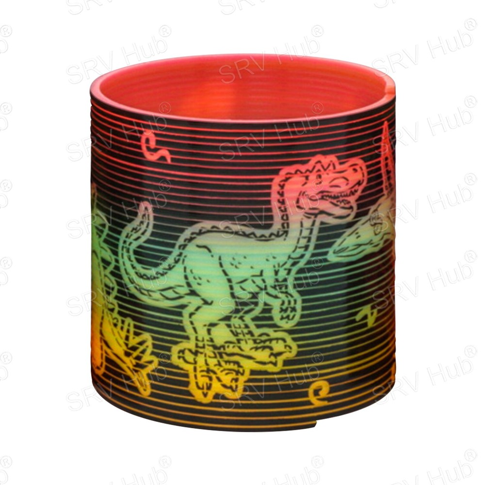 6.5cm Dinosaur Theme Magic Coil Spring,Plastic Fidget Gift Toy,Bag Stuffer,3+Y