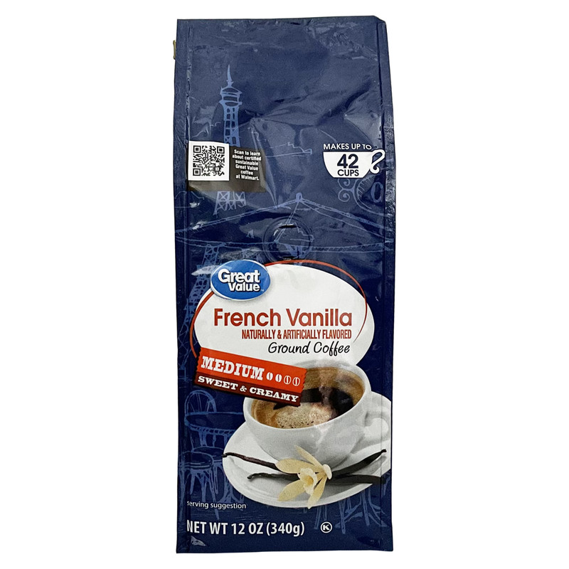 French Vanilla Medium Roast Ground Coffee, 12 oz, Bag - Free & Fast Ship gallery