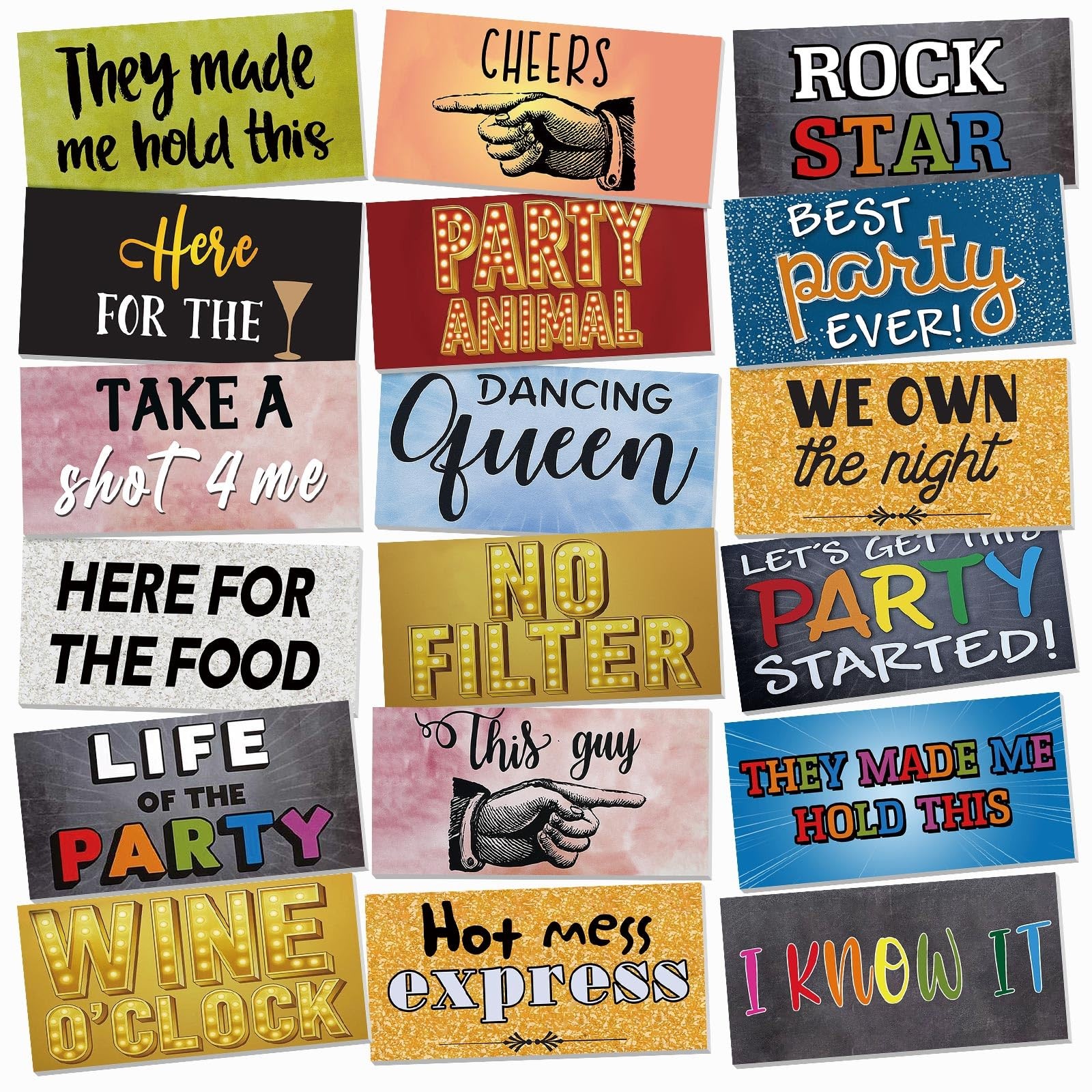 24 Designs Photo Booth Props for All Occasions Photo Booth Sign Decorations f... gallery