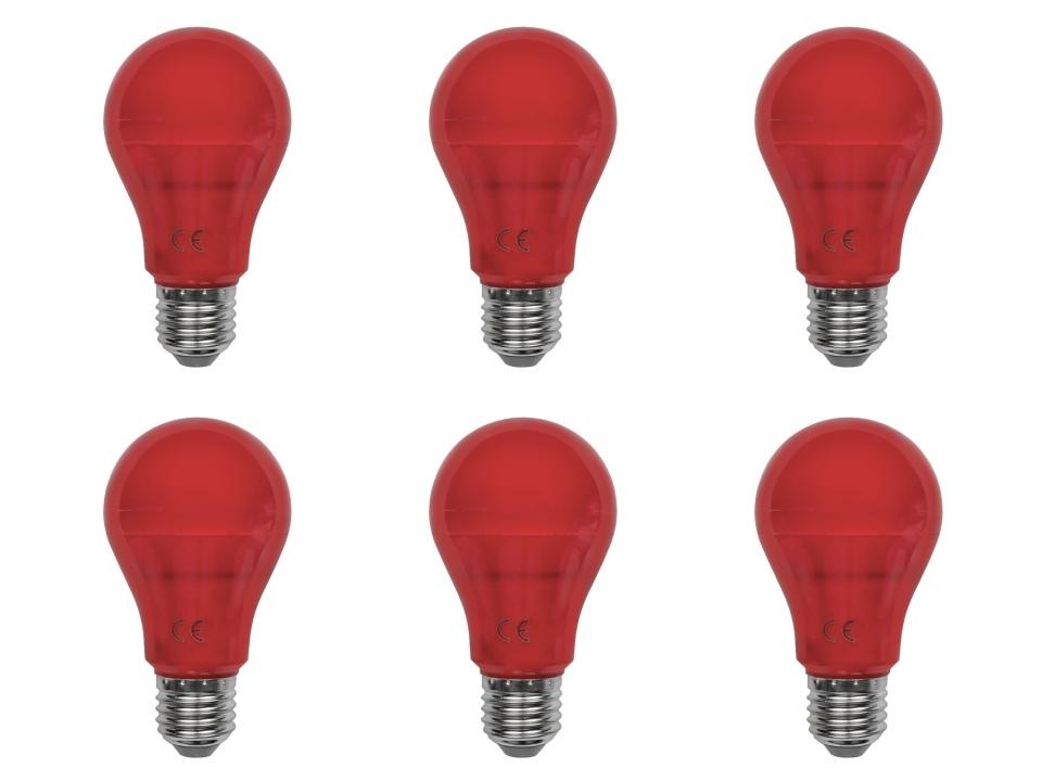 LED A19 Red Light Bulbs, E27 Medium Base, 5W, 40–60W Equivalent, 400 Lumens, Ind gallery