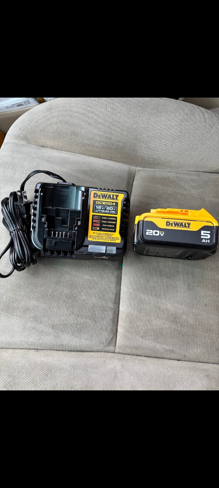 DEWALT DCB205C 20V MAX 5Ah Battery + DCB1104 Charger Kit, Black, 1-Bay gallery