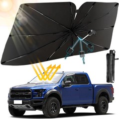 Multper Car Windshield Sun Shade – Reflective Foldable Sunshade Umbrella for UV