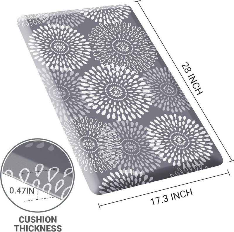 Compact Waterproof Kitchen Floor Mat - 17.3" x 28" Non-Slip & Easy to Clean gallery