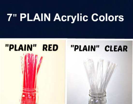 PLAIN ACRYLIC STRAWS, Solid Colors, Individually Wrapped, Reusable gallery