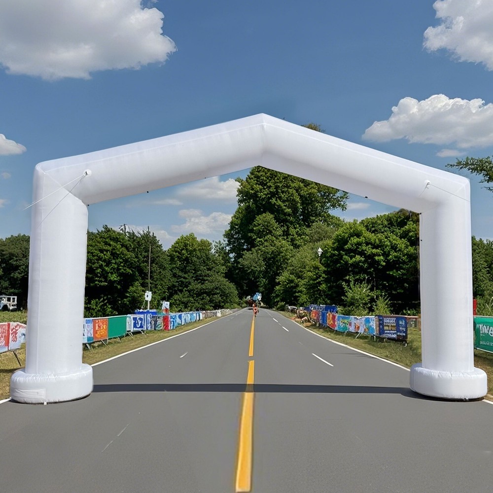 Large 21Ft Gable Inflatable Arch with built-in blower - White