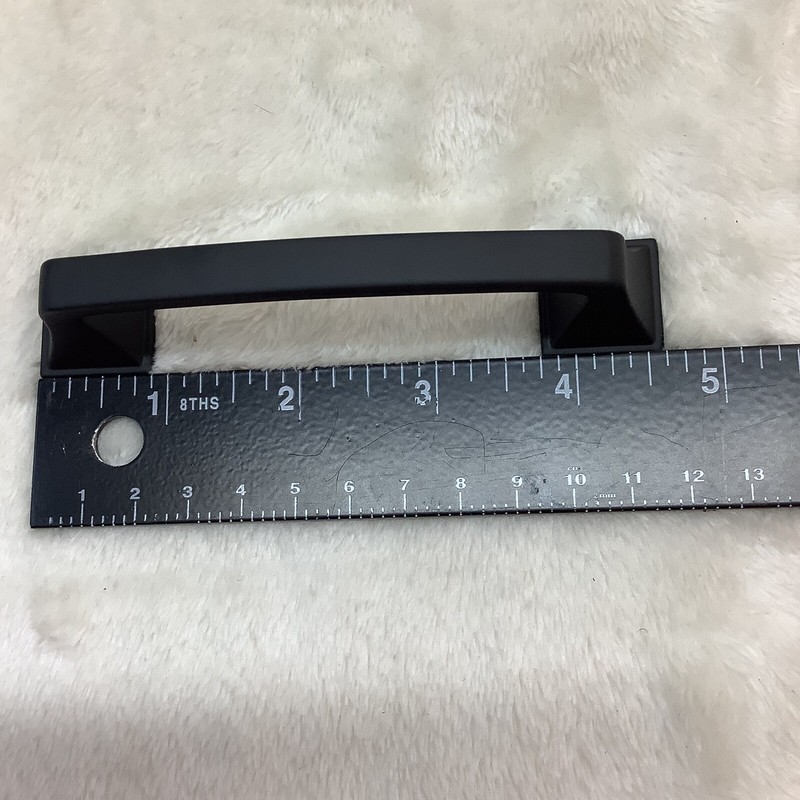 Cabinet Drawer Pull Kitchen Classic Edge 3-3/4 in. (96 mm) Matte Black 10 Pack gallery