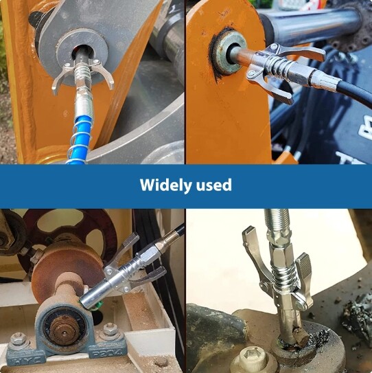 Grease Gun Coupler Double Handle High Pressure Quick Release Lock Oil Nozzles gallery
