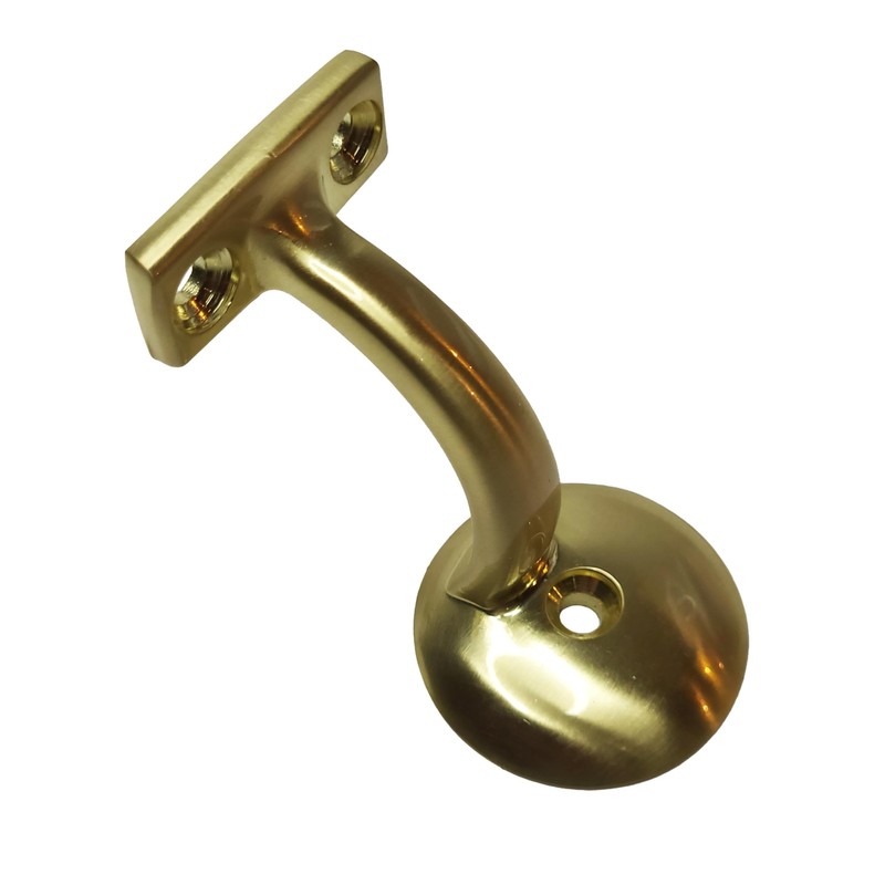 Handrail Bracket Round for Stairways with Mounting Screws - Set of 5 - (Brass... gallery