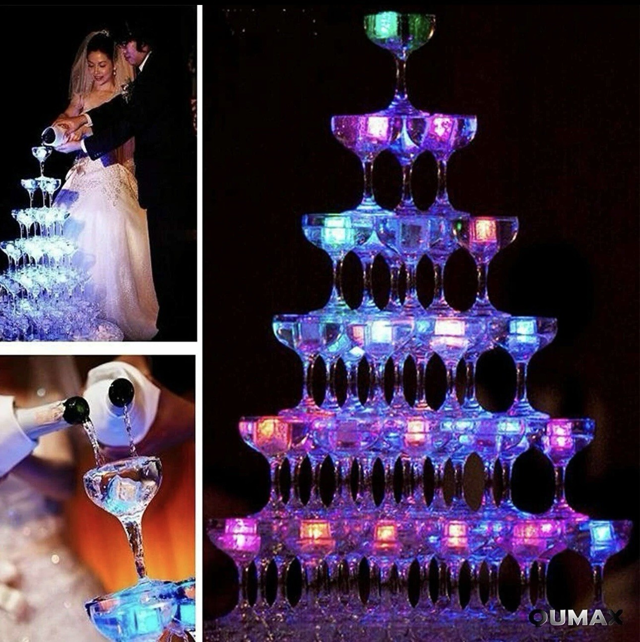 LED Light Up Ice Cubes for Drinks, 24 Pack LED, Multicolor- 24 PCS Brand New gallery