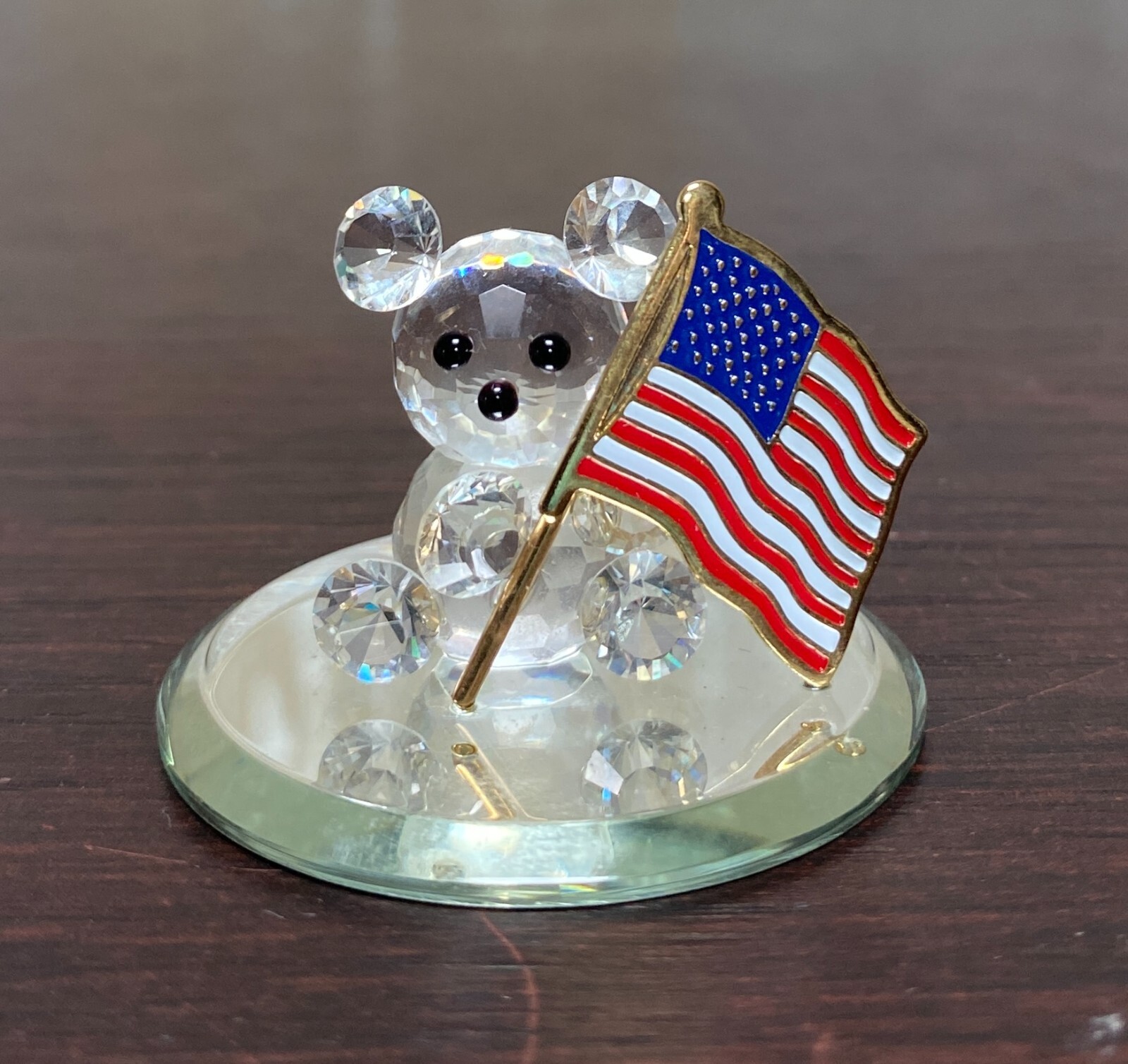 Crytal World Patriotic Teddy with American Flag USA gallery
