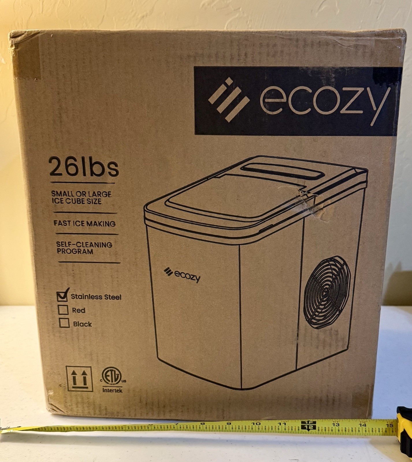 ecozy Portable Ice Maker Countertop, 9 Cubes Ready in 6 Mins, 26.5 lbs in 24 Hrs gallery