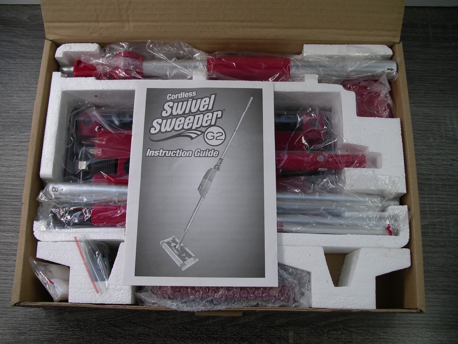 Ontel Cordless Swivel Sweeper G2 Seen on TV NEW in Box Papers Extra Filters gallery