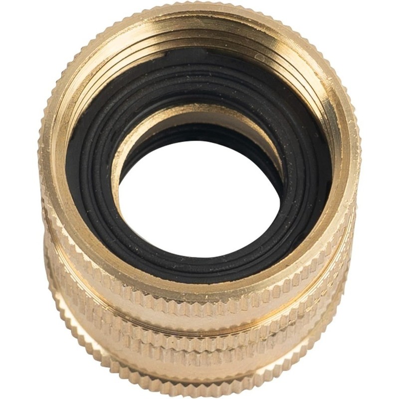 Garden Hose Adapter 3 4 Inch Solid Brass Connector Female to Female 2 Pack with gallery