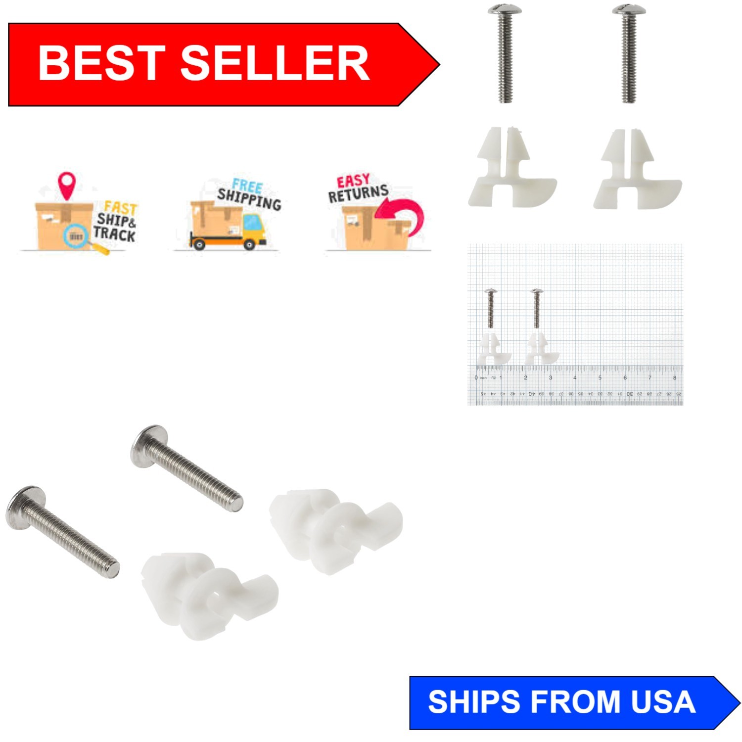 Lightweight Metal Seat Assembly Hardware Pack - Durable and Easy to Install gallery