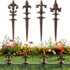 4 Pcs Antique Garden Hose Guide Spike, 13.7" Fleur De Lis Decorative Cast Iro... gallery