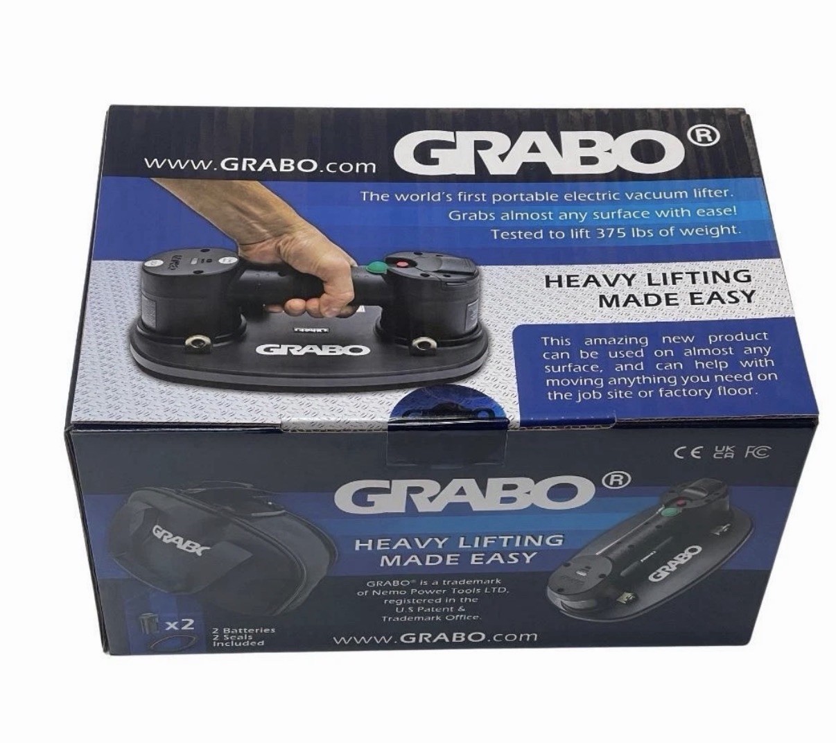 GRABO Lifter-20 Electric Vacuum Suction Cup Lifts up to 375lbs gallery