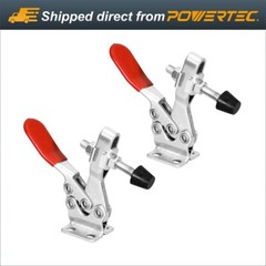 POWERTEC Horizontal Quick-Release Toggle Clamp, 500 lbs 225D – 2PCS (20325)