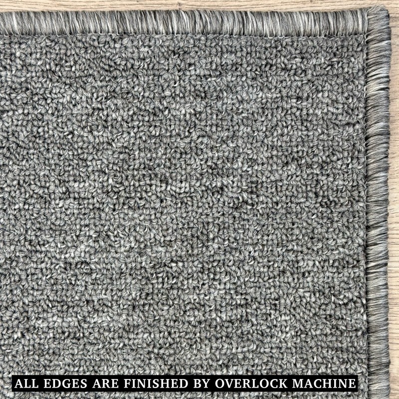 Custom Size Anti - Slip Machine Washable Low Profile Solid Gray Runner Rug gallery