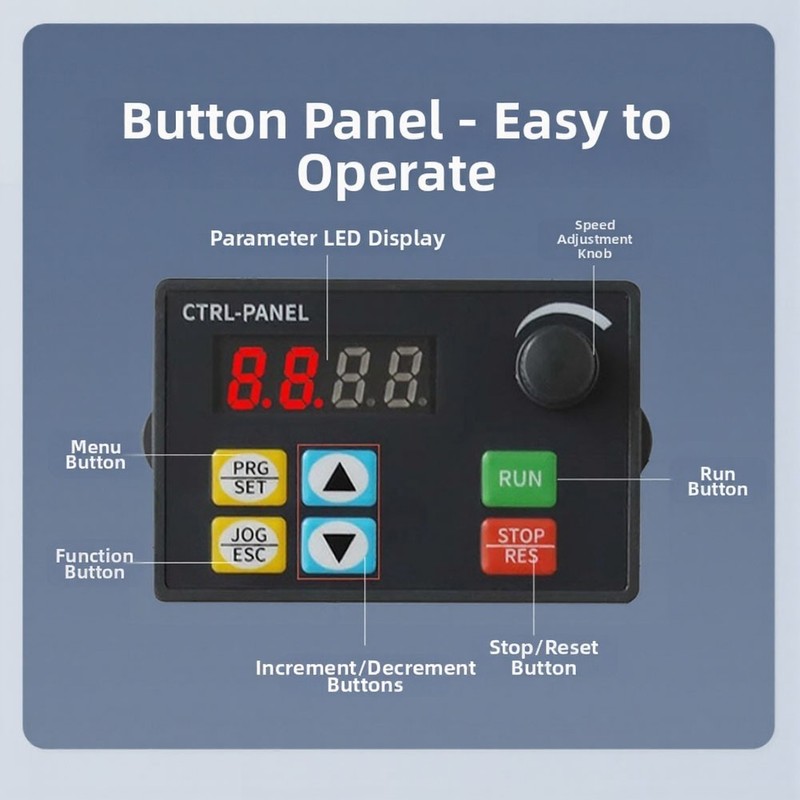 0.4KW VFD Controller 220V Single to Three Phase for Woodworking Equipment gallery