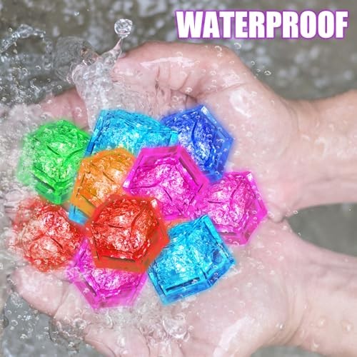 20 Pack Light Up Ice Cubes for Drinks, Led Ice Cubes with Color Changing 20PCS gallery