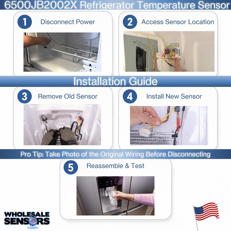 Replacement for LG 6500JB2002X Refrigerator Temperature Sensor gallery