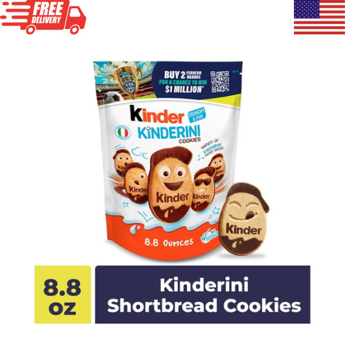 Kinder Kinderini Shortbread Cookies Fun Faces Biscuits 8.8 Oz gallery