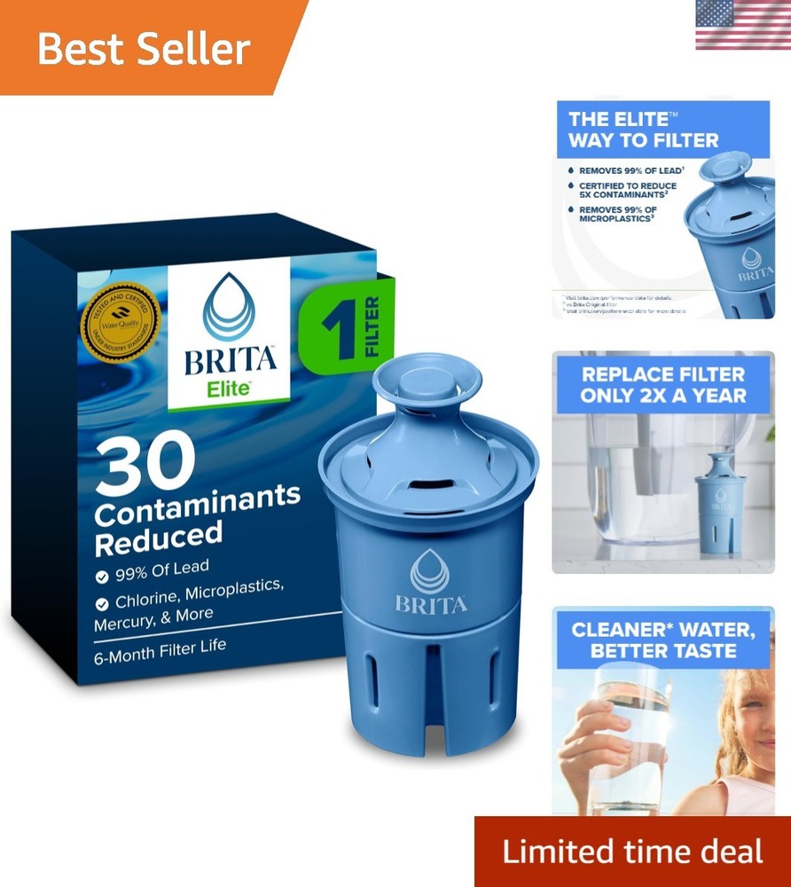 Elite BPA-Free Water Filter Replacement - Reduces 99% Lead, Lasts 120 Gallons