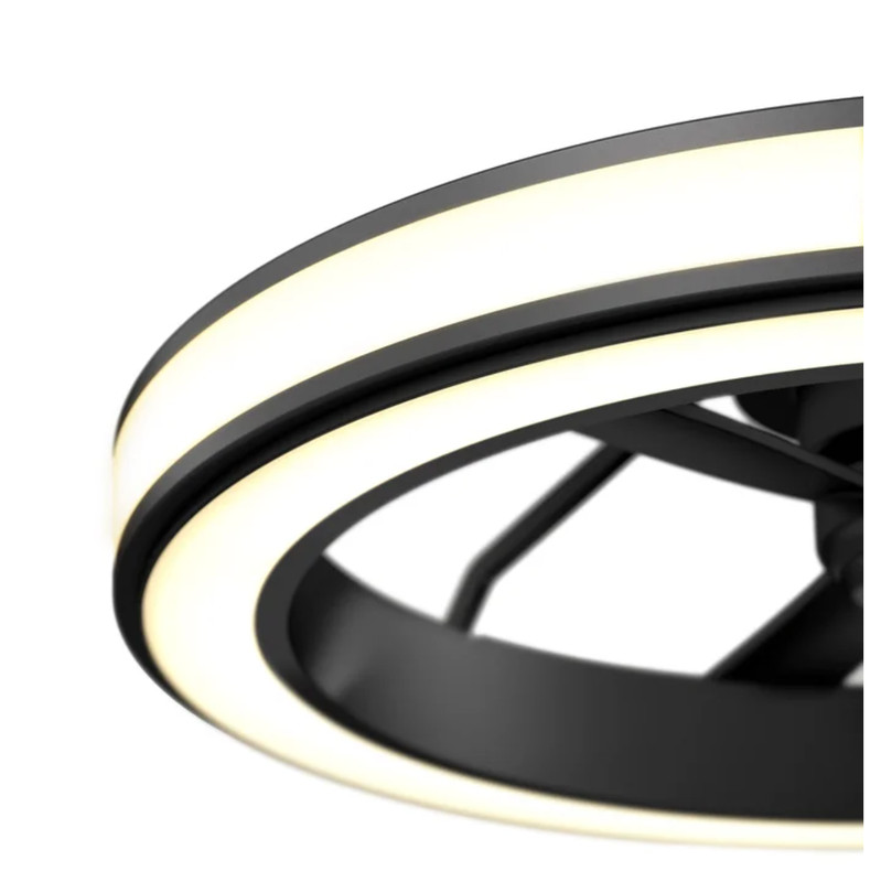 Artika Edwin LED Ceiling Fan Matte Black 23in Remote Reverse Airflow Light gallery