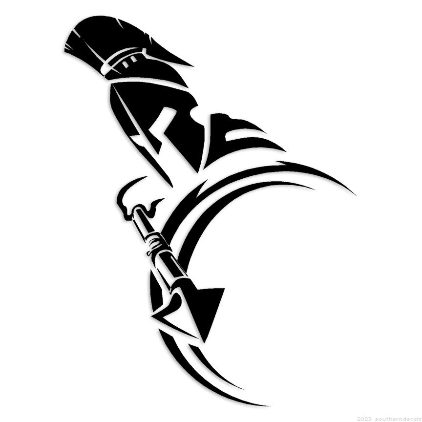 Spartan Warrior - Decal Sticker - Multiple Colors & Sizes - ebn7149 gallery