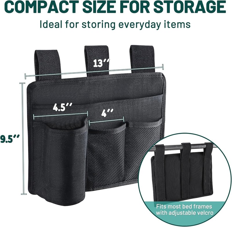 Bedside Caddy Hanging Storage Bag Bed Organizer Caddy For Hospital Home Office D gallery