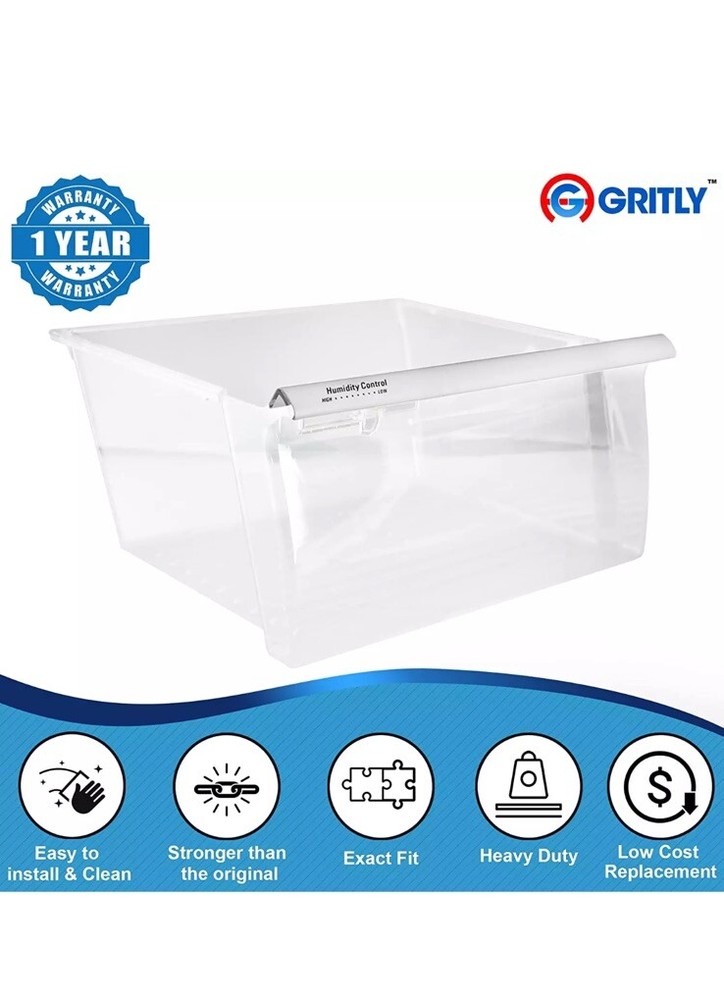 Gritly 2188656 + 2188664 (Lower) Crisper Bin Drawers Compatible With Whrilpool